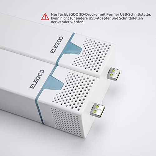 ELEGOO USB Purifier with Activated Carbon, Reduces 3D Resin Odor, Pack of 2 USB Air Purifier