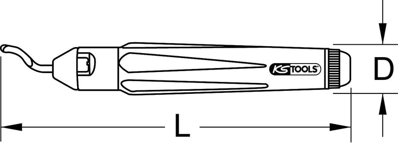 [Australia - AusPower] - KS Tools 205.2500 Deburring tool, 150x21mm 