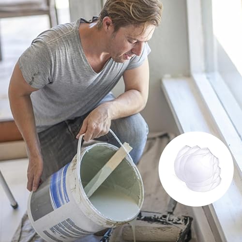 Pack of 5 5 Gallon Filter Bags, White Filter Bags, Elastic Opening Design, Hem Process, Filter Bag, Filter Strainer Mesh for Filtering, Colors Coatings | Elastic opening design, hem process, filter bag, filter sieve mesh for filtering colors coatings