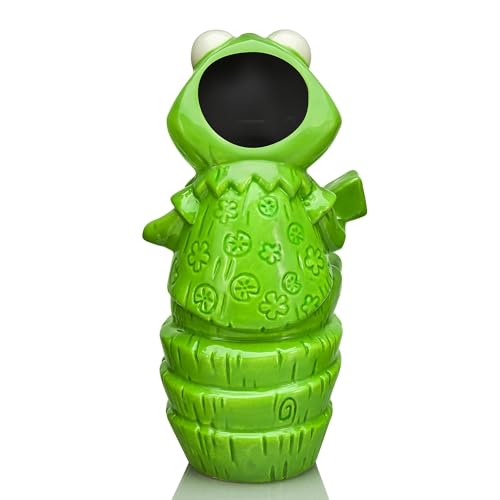 Geeki Tikis The Muppets Kermit the Frog Ceramic Mug | Party Cocktail Tumbler For Liquor and Beverages | Holds 16 Ounces