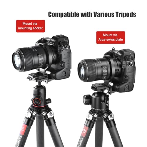 SUNWAYFOTO LS-Z9，80mm Rotating Collar for Z9,EOS R3, Tripod Mount Ring Lens Support Collar Arca Swiss Plate Mount DSLR Horizontal Vertical Switching