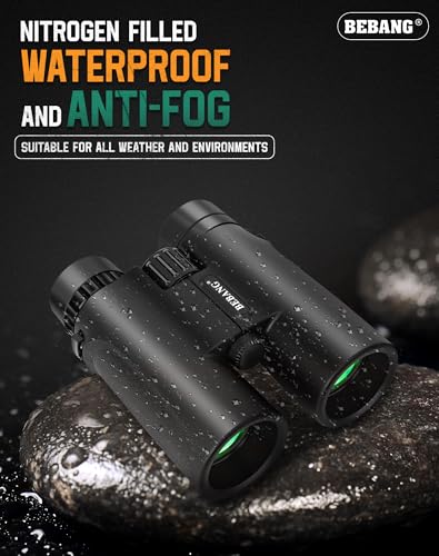 BEBANG Binoculars for Adults 10x42 High-Powered: Waterproof for Birding