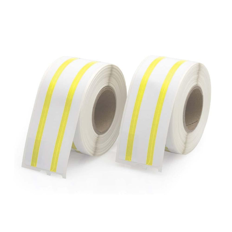 Dymo Compatible LV-30327 File Labels, Yellow Stripe (2 Rolls per Pack)