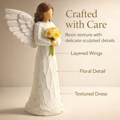 Retirement Gift for Woman, 7.0” Resin Angel Figurine - Retirement Gifts Retirement Gift