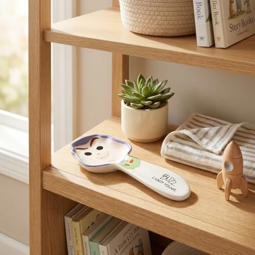 Disney Buzz Lightyear Ceramic Spoon Rest – Toy Story Ceramic Spoon Rest for Stove Top – Vibrant, Durable Kitchen Utensil Holder – Easy-to-Clean Kitchen Decor – Officially Licensed Disney Home Decor