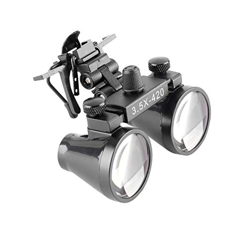 [Australia - AusPower] - Magnifying Loupes 3.5X 420mm Binocular Optical Glasses Magnifier with Metal Clip 