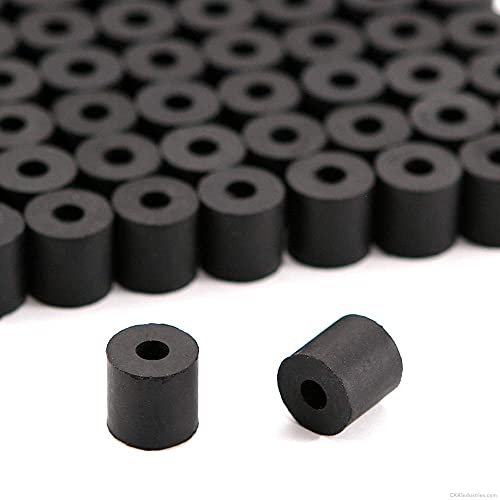 Black Holstex EPDM rubber flat holster washers for Kydex retention and attachment mounting posts, 100 pack