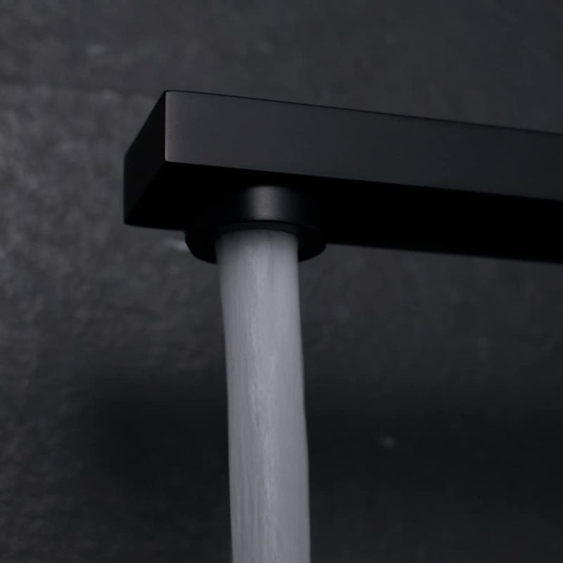 AYIVG Bathroom Matte Black Brass Folding Spout Tub Wall Mounted Bathtub Faucet Shower System Set