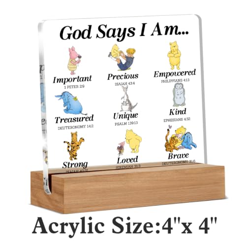 Inspirational Gifts Christian Cute Cartoon Bear Desk Accessories Multicolor AM