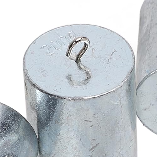 Calibration Weights 200 g, Pack of 4 Hanging Weights with Hooks, Metal Weight for Scales, Physical Experiments, Household, Digital Jewellery Scales