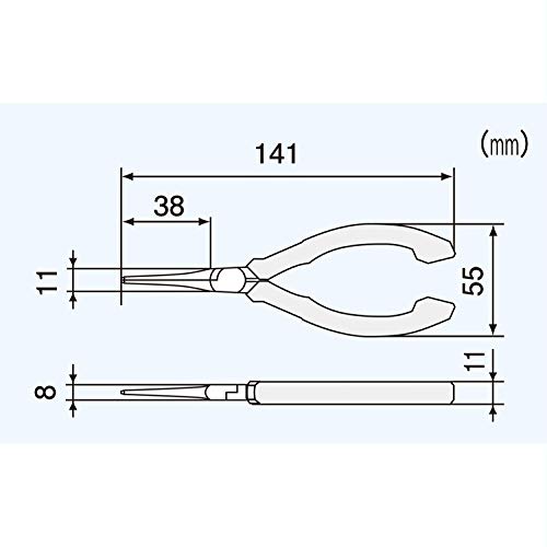 VAMPLIERS 5.5" Mini Precision Needle Nose Pliers Made in Japan ESD Safe 5.5" Needle Nose Pliers