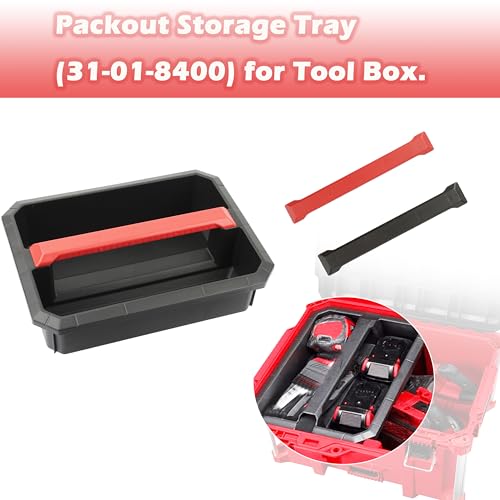 Follde Packout tray compatible with Milwaukee large tool box, 31-01-8400 replacement organizer tray
