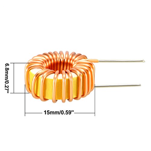 sourcing map Horizontal Ring Coil Magnet Inductance Single Layer Wire Coil 22uH 5A Coil DE de Pack of 10 10Pcs 22uH 5A