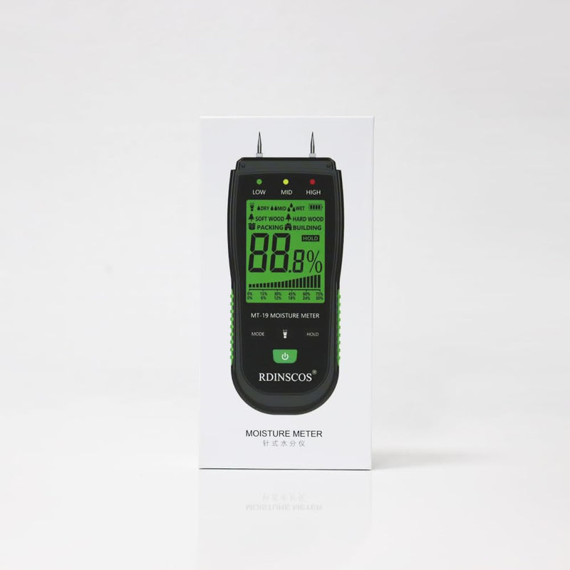 [Australia - AusPower] - Wood Moisture Meter, Firewood Moisture Tester, Drywall Moisture Detector Professional Moisture Content Meter Lumber Logs Concrete Floors Carpet Ceiling Building Material Hardwood Black 