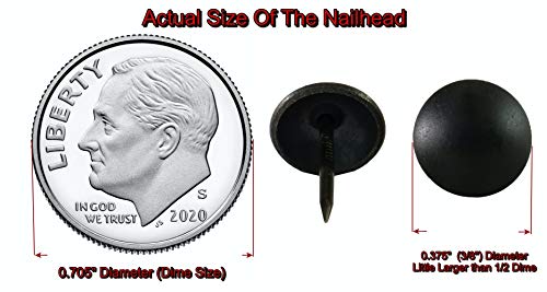 250-piece decotacks 3/8-inch upholstery tacks and decorative furniture pins in matte black, DX0595MBL