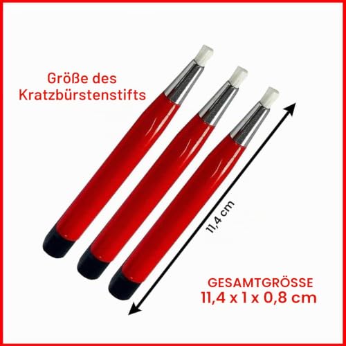 3 Pcs Fiberglass Scratch Brush Pen for Cleaning Jewelry, Watches, Coins, Electronic Applications, Rust and Corrosion Removal