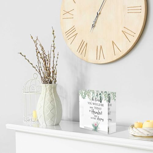 Acrylic Table Decor, 4x4 Inch Clear Acrylic Desk Decoration, Inspirational Gifts for Mother’s Day, Father's Day, Birthday, Home Office Decor Motivational letters