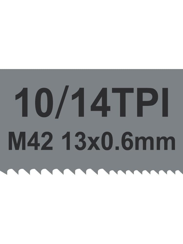 [Australia - AusPower] - Pack of 4 Saw Blades Bi-Metal M42 1140 x 13 x 0.6 mm Stainless Steel 10/14 TPI for Güde MBS 105 V Band Saw Blade Metal Band Saw Blade 10 ZpZ/14 ZpZ 