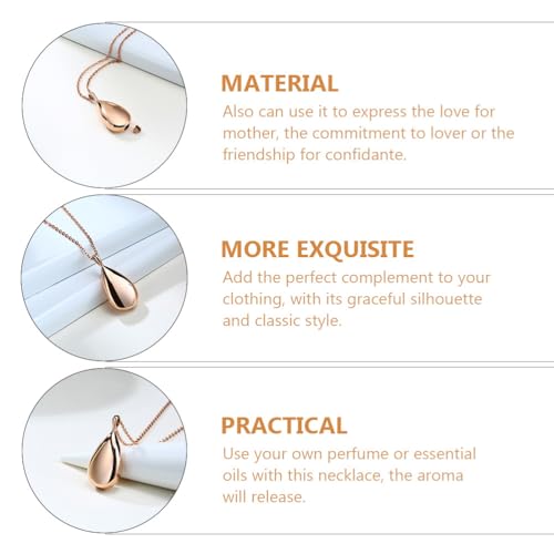 Abaodam Perfume Necklace Aromatherapy Necklace Urn Pendant for Ashes Diffuser Jewelry for Women Pendant with Chain for Essential Oils Personal Fragrance