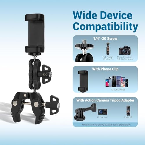 Mic Stand Guitar Cell Phone Holder Mount w Super Clamp for Microphone Stand Super Clamp(Clip-on)