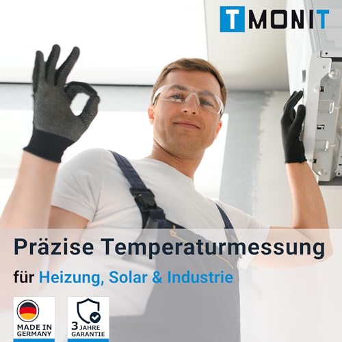 PT1000 Temperature Sensor with 7 Metre Silicone Cable | Up to 200°C | Temperature Sensor Sensor Cable Sensor Solar Sensor | Made in Germany 7m Silikon-Leitung