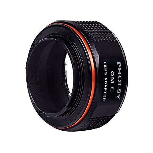 PHOLSY Lens Mount Adapter Compatible with Olympus OM Lens to Sony E Camera Olympus OM to Sony E