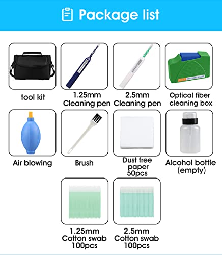 Fiber Optic Cleaner Kit for Cleaning SC/FC/ST/LC/MU Connectors