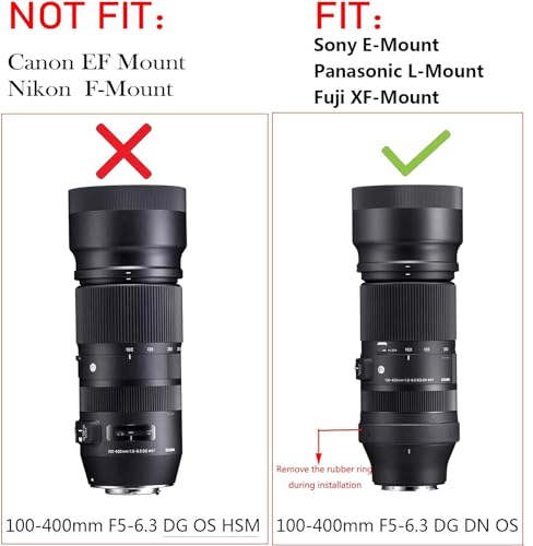 Haoge LMR-SM140S Lens Collar Replacement Foot Tripod Mount Ring Stand Base for Sigma 100-400mm F5-6.3 DG DN OS Lens Sony E Mount Art 105mm F1.4 DG HSM Built-in Arca Type Quick Release Plate