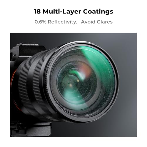 K&F Concept 55mm Shimmer Diffusion 1 Effect Filter Optical Glass 18 Multi-Coated Glimmer Glass Filter for Camera Lens with 3 Cleaning Cloth (K-Series)