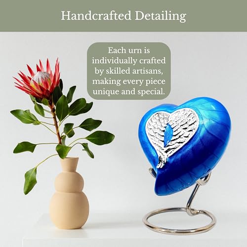 NORSE'S TRADECRAFT Heart Mini Urn for Ashes Adult Male, Female, 3 cu in