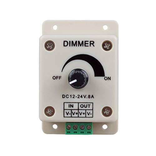 Hailege 3pcs DC12-24V 8Amp 0%-100% PWM Dimming Controller for LED Lights, Strip Lights, Strip Lights, Dimmer is Compatible with Hilight, LED Wholesaler, Filite and Other Strips