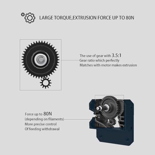 Creality Extruder Kit for Ender 3 V3 SE, Ender 3 V3 KE, 3D Printer Direct Drive Dual Gear Extrusion Filament Feeding Kit for Ender 3 S1, Ender 5 S1, Ender 3 V3 KE/SE