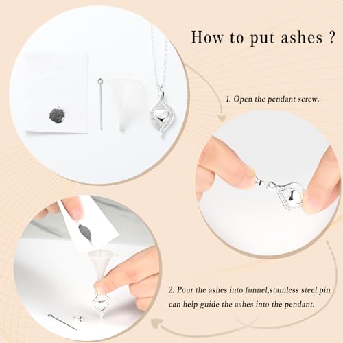 Minicremation Cremation Jewelry for Ashes Eye of My Heart Urn Necklace Pendants Ashes for Women Men Keepsake Memorial Urn Necklace for Pet Human 925 Sterling Silver