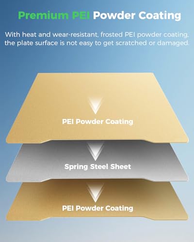 Creality Official K2 Pro Build Plate, 310x325mm Textured PEI Sheet, Double Sided Magnetic Flexible Removable Spring Steel Printing Plate 3D Printer Bed Plate (Without Magnetic Base) K2 Pro Textured PEI 310*325mm
