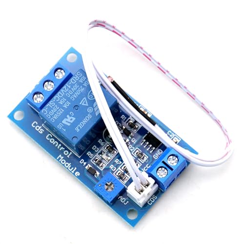 XH-M131 Relay Module Light Control DC 5V 12V Photoresistor Pack of 5 | Automatic light sensor switch for Arduino, electronics and lighting projects