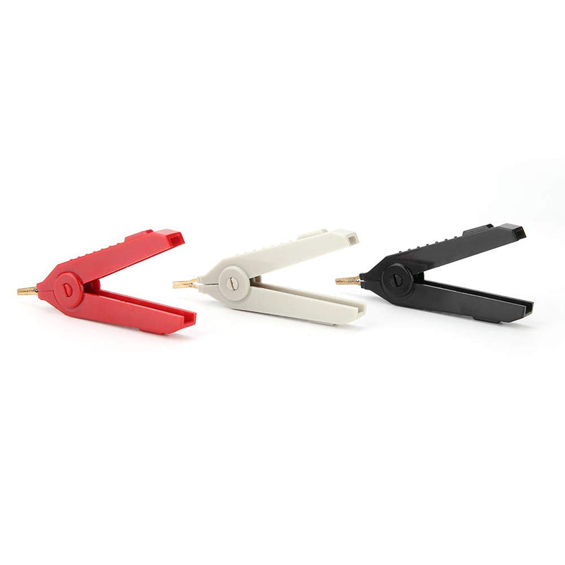 [Australia - AusPower] - Clips, P2004 3Pcs Copper Gold Plated Kelvin Test Clip 20A 