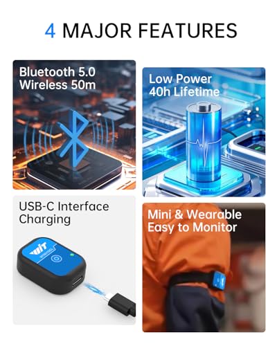 [Bluetooth 5.0 Acceleration Sensors] WT9011DCL MPU9250 Mini Wireless Inertial Sensor, 3-axis Accelerometer+Gyroscope +Magnetometer+Inclinometer, 9-axis IMU Sensor AHRS Module USB