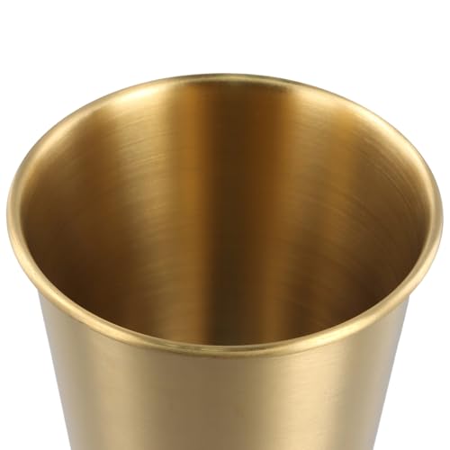 HOIGON 16 Pack 12oz Stainless Steel Cups, Gold Shatterproof Metal Drinking Cups, Stackable Stainless Steel Tumblers for Travel, Camping, Outdoor Activities