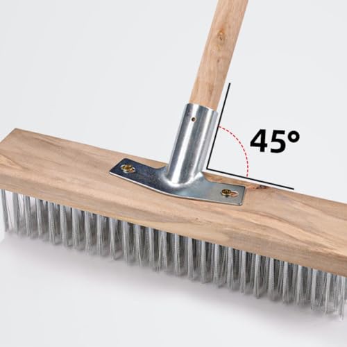 Heavy Duty Rough Surface Floor Brush,Stainless Steel with 20cm Wire Deck Scrub Cleaning Tool