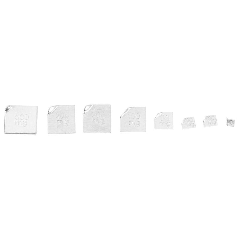 Stainless Steel Calibration Weight Set, 17-Piece Precision Calibration Weights Set from 10mg to 100g, with Tweezers, Total Weight 211.1g, Ideal for