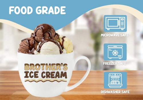 InnoBeta Brother Gifts, Gifts for Brother Ice Cream Bowl Scoop Shovel Spoon Set for Christmas, Birthday