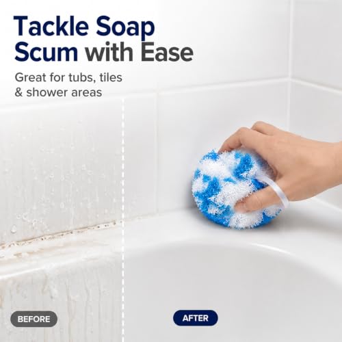 Bathroom Cleaning Ball Set of 3 Ceramic Sink Cleaning Brush Highly Efficient Cleaner for Sinks, Worktops, Tiles, Taps and Shower Heads
