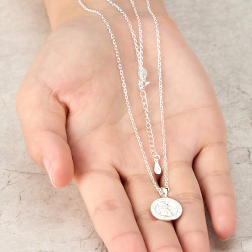 Philip Jones Sterling Silver St Christopher Necklace