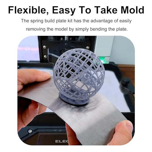 2PCS Flex Build Plate, Spring Steel Flexible Plate Flex Bed and Magnetic Base Platform for Anycubic Photon Mono 4/Mono 4 Ultra Resin 3D Printer