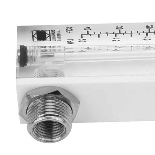 LZM-6T Adjustable Gas Flow Meter Panel Type Flow Meter Instrument Brass Socket / 4 Inch for Oxygen/Air/Gas 2-20LPM / 4-40SCFH