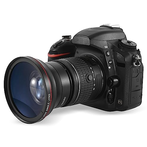 Lightdow 52MM 0.43x High-Definition Wide Angle + Macro Lens Attachment for Nikon D-Series and More - Enhance Your Photography Creativity (φ52mm) φ52mm