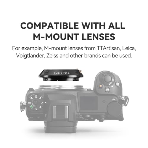 TTARTISAN M-Mount Adapter to Nikon Z-Mount Lens Adapter Converter Ring Compatible with Nikon Z-Mount Camera Z5 Z6 Z7 Z6II Z7II ZFC Z30 Z50 Z9 M-Z Adapter