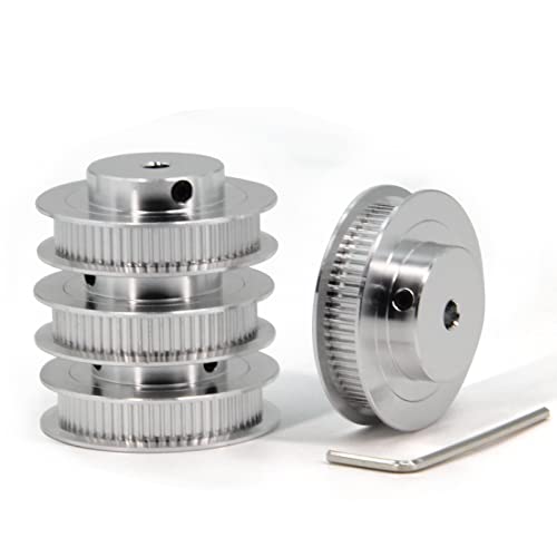 2GT Pulley 80 Teeth 5mm Bore 80T Timing Belt Pulley Synchronous Wheel Aluminum for Width 6mm Belt 3D Printers Parts, 4pcs/Pack(Size: 80T-5mm Bore)