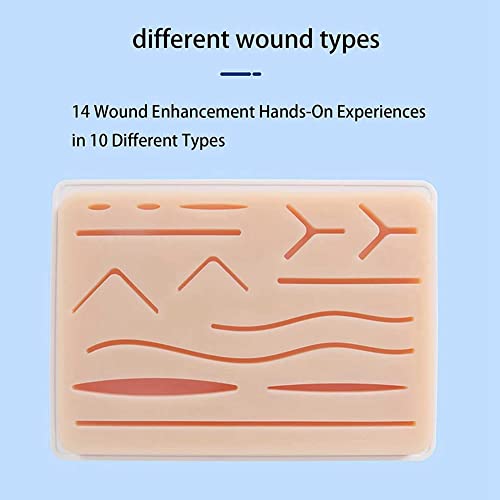 Improved large 3-layer seam pad with wounds for practising sewing - not easy to separate, tear or tear