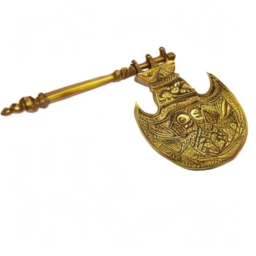 Purpledip Brass Idol God's Pankhi (Hand Fan): Collectible Temple decor (11587)